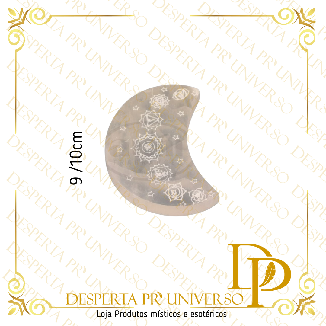 Selenita Base Lua c/7 Chakras 10cm