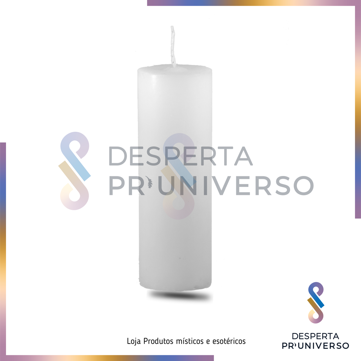 Vela Votiva Branca — Purificação, Paz e Proteção
