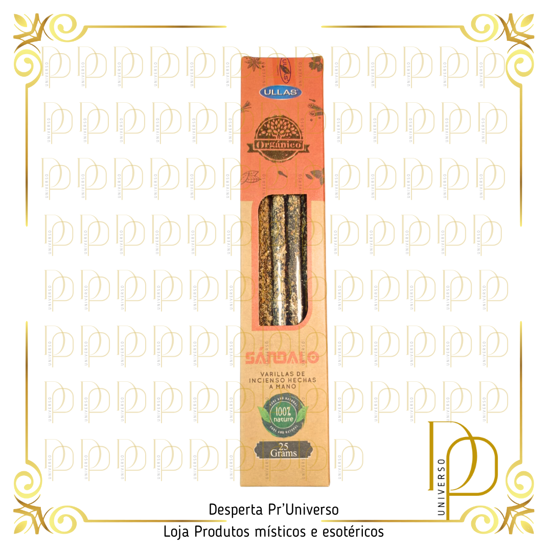 Incenso Natural de Varas Sandalo - 25 gr