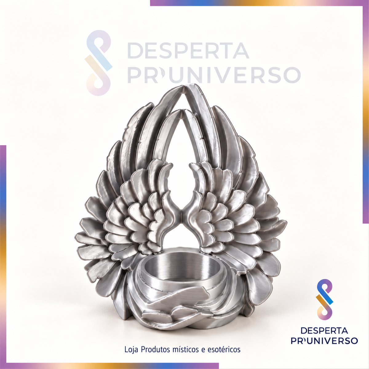 Suporte de Vela Tealight | Asas de Anjo 3D