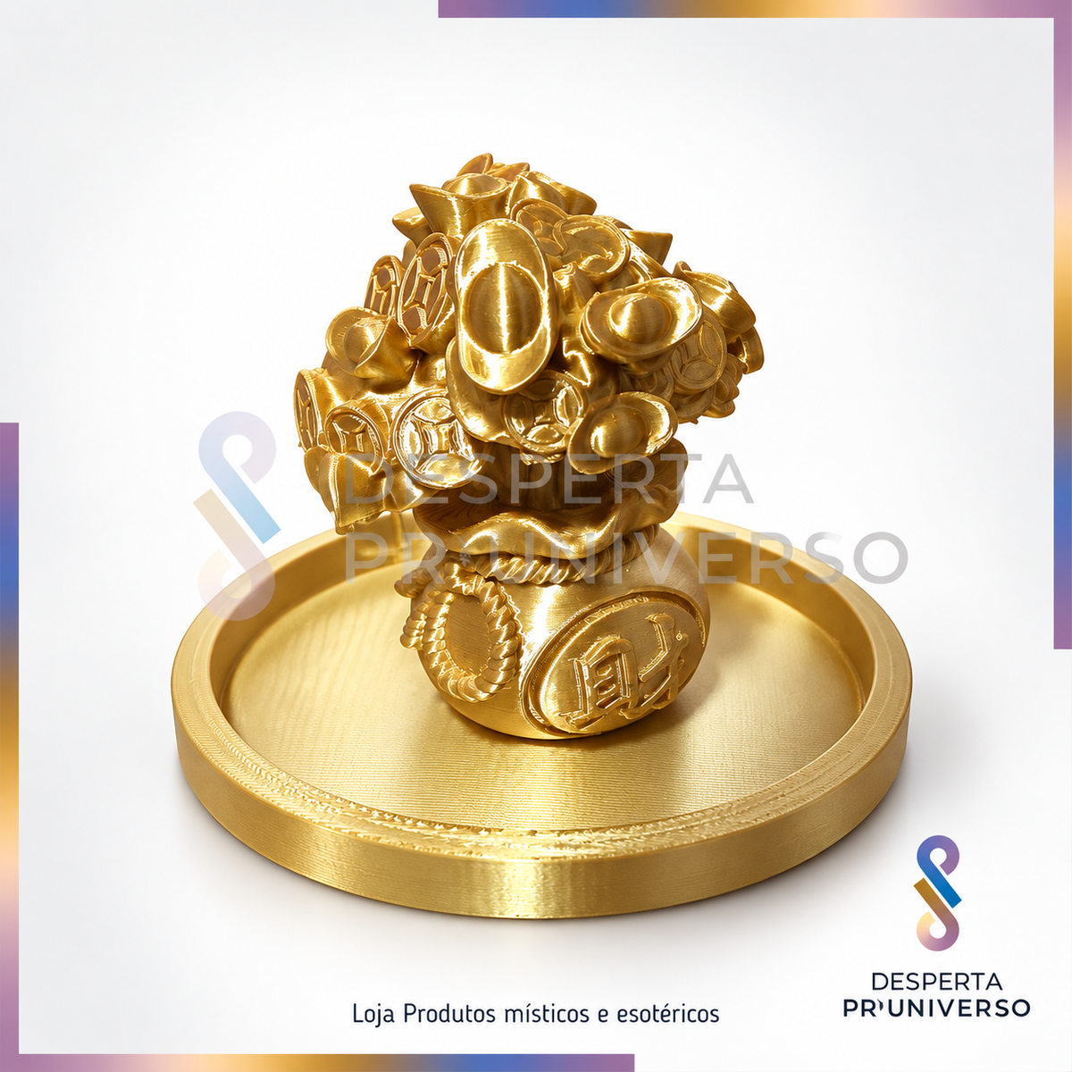 Saco da Abundância Dourado 3D