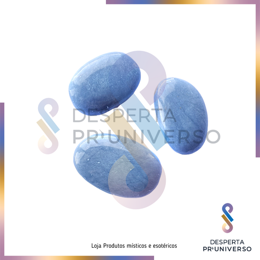 Angelite (plana, 3 cm) — Calma | Comunicação | Conexão espiritual