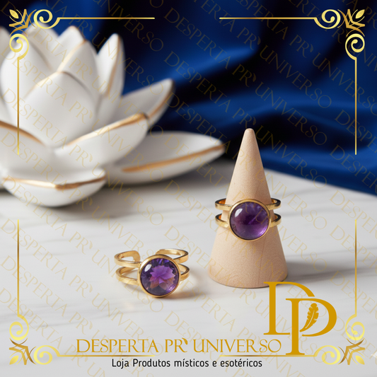 Anel de Ametista – Equilíbrio, Proteção e Sofisticação Espiritual