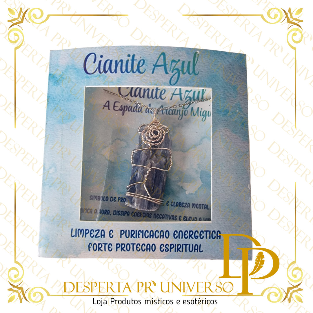 Colar Cianite Azul – A Espada do Arcanjo Miguel
