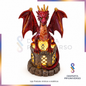Dragão Guardião na Torre com Luz LED | 15 cm