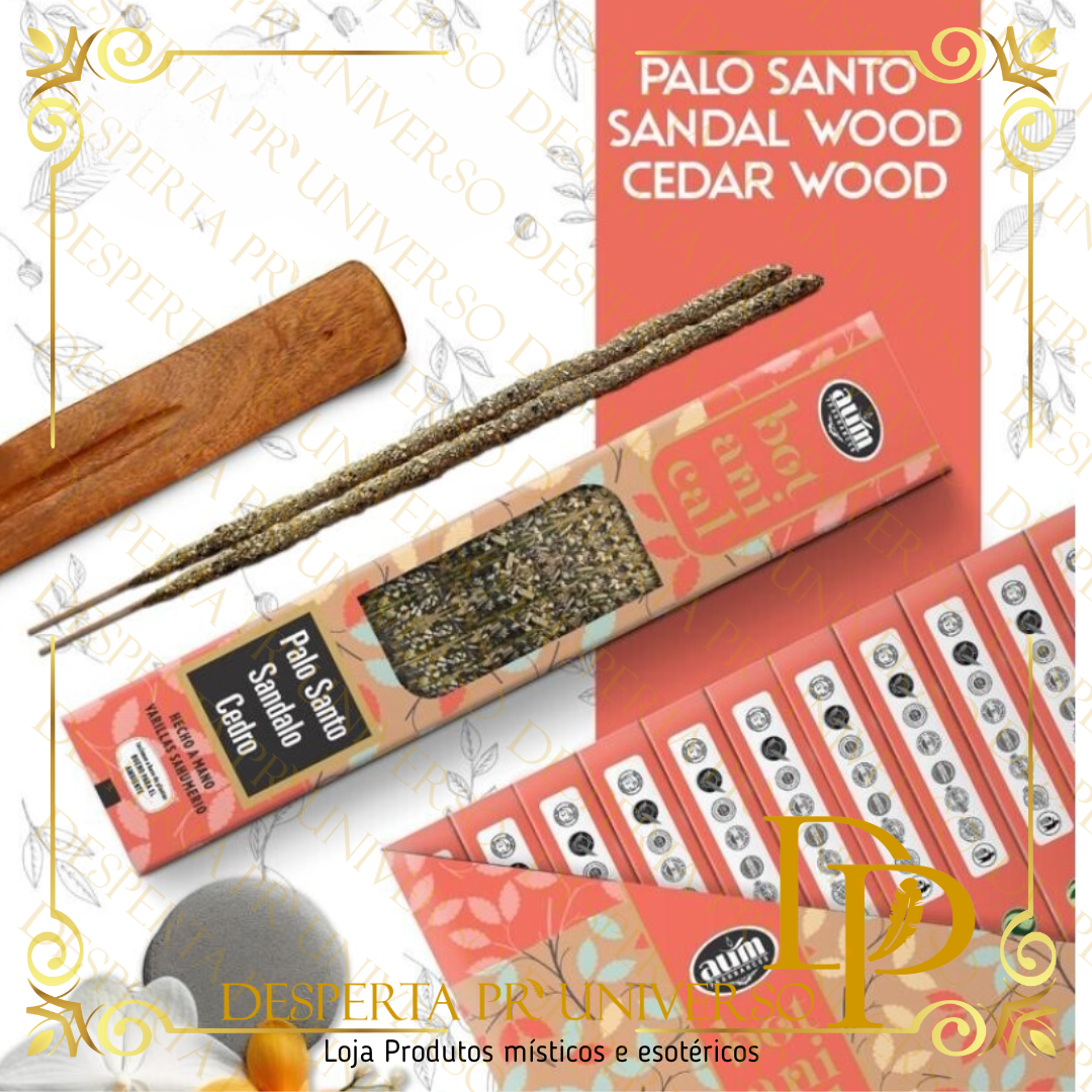 Incenso Aum Botanico 25g Pau Santo/Sandalo/Cedro