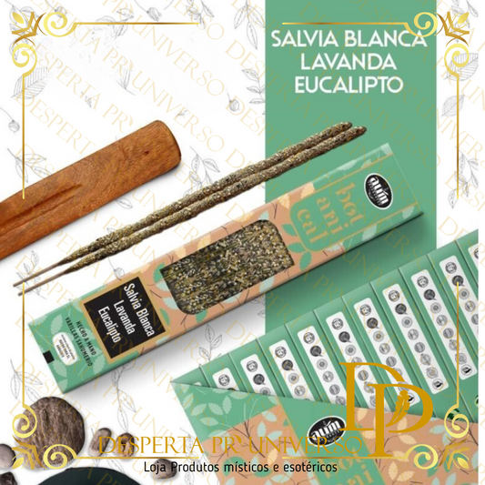 Incenso Aum Botanico 25g Salvia Branca/Lavanda/Eucalipto