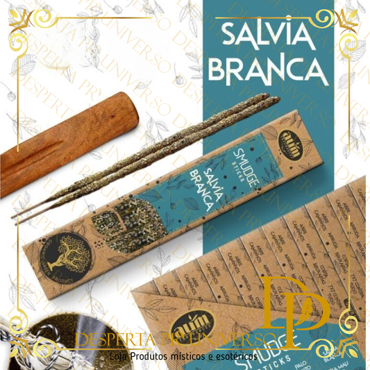Incenso Aum Organico 25g Salvia Branca