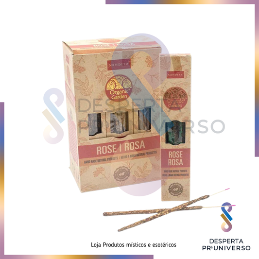 Incenso Orgânico Rosa – Organic Garden | Nandita