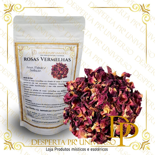 Petalas de Rosas Vermelhas secas - 20gr