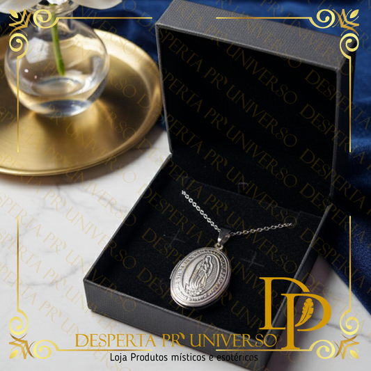 Medalhão Nossa Senhora de Fátima – Relicário em Aço Inoxidável