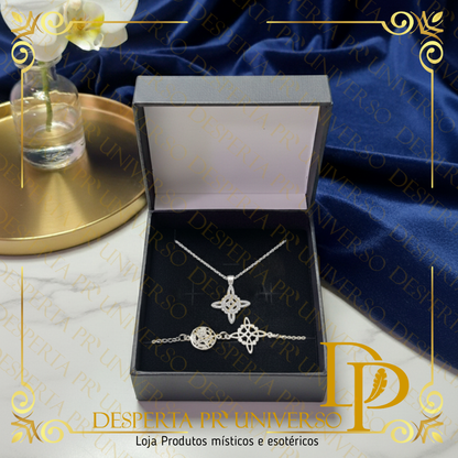 Conjunto Prata 925 – Nó de Bruxa