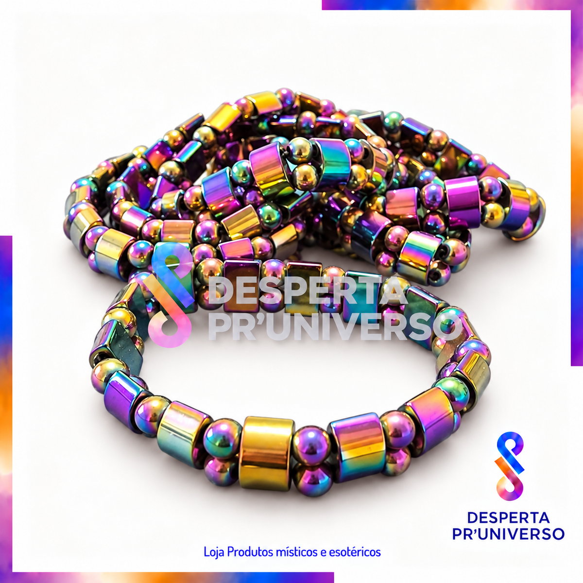 Pulseira Hematite com Titânio | Ancoragem e Proteção