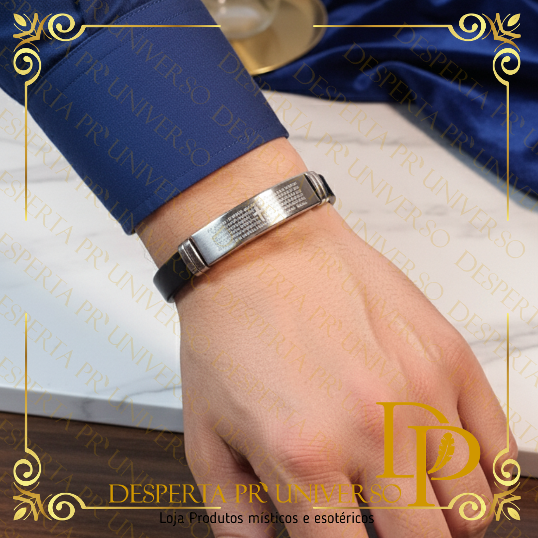 Pulseira Pai Nosso em Aço Inoxidável