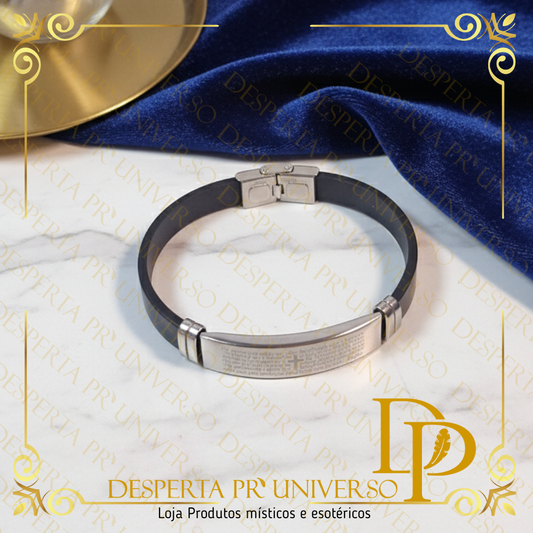 Pulseira Pai Nosso em Aço Inoxidável
