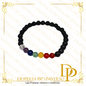 Pulseira de Chakras com Pedra Vulcânica 6mm