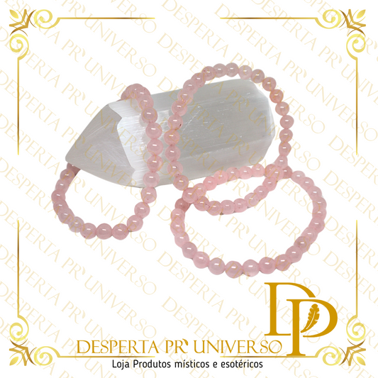 Pulseira de Quartzo Roza