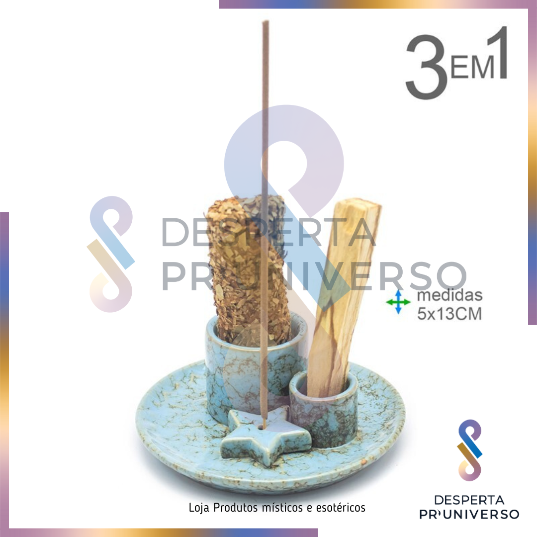 Queimador de Cerâmica 3 em 1 – Ritual e Limpeza Energética