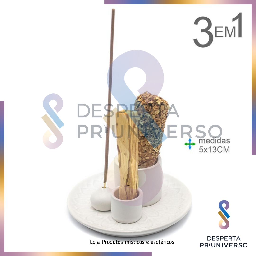Queimador de Cerâmica 3 em 1 – Ritual e Limpeza Energética