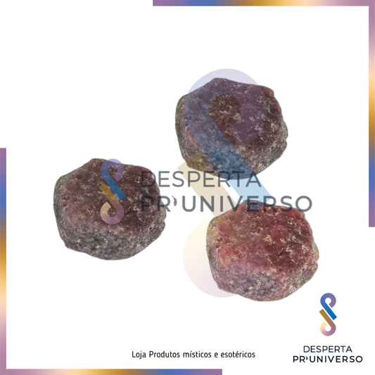 Rubi (cristal bruto) — Força | Coragem | Energia vital