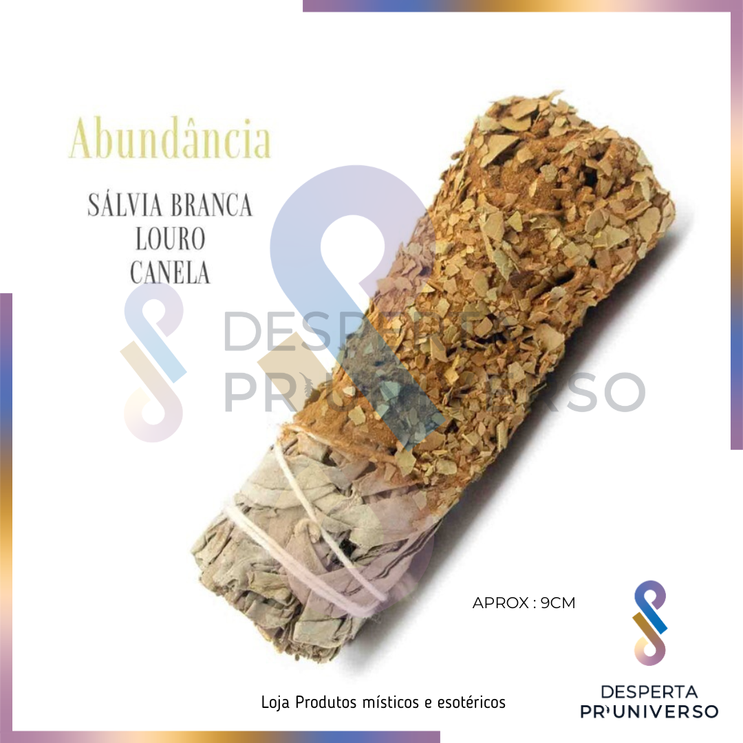 Tocha da Abundância — Sálvia, Louro & Canela