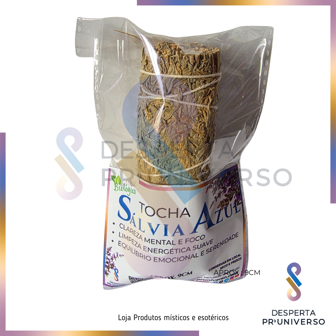 Tocha de Sálvia Azul Natural – Limpeza Suave & Clareza Mental