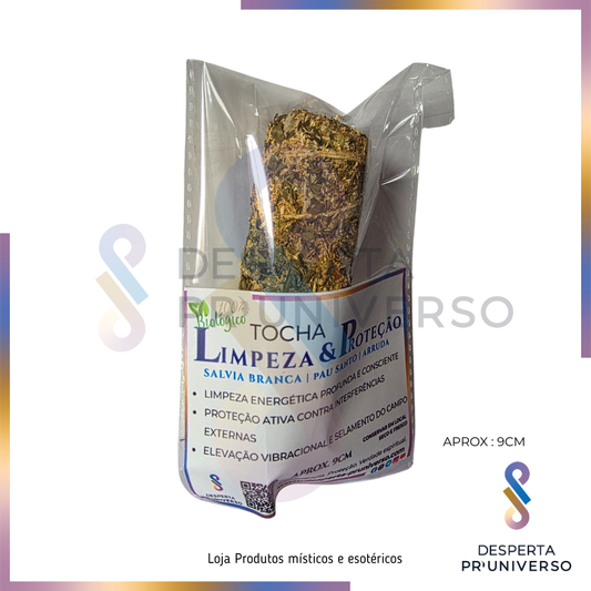 Tocha de Limpeza & Proteção - Sálvia Branca · Pau Santo · Arruda