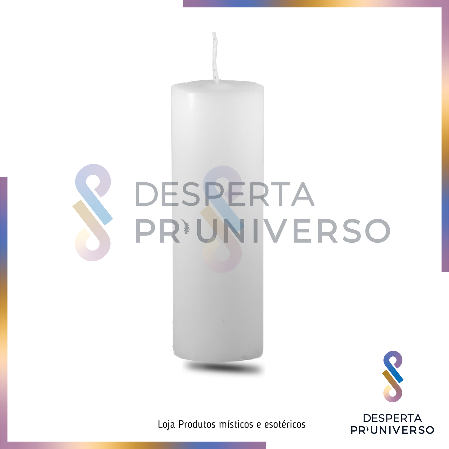 Vela Votiva Branca — Purificação, Paz e Proteção