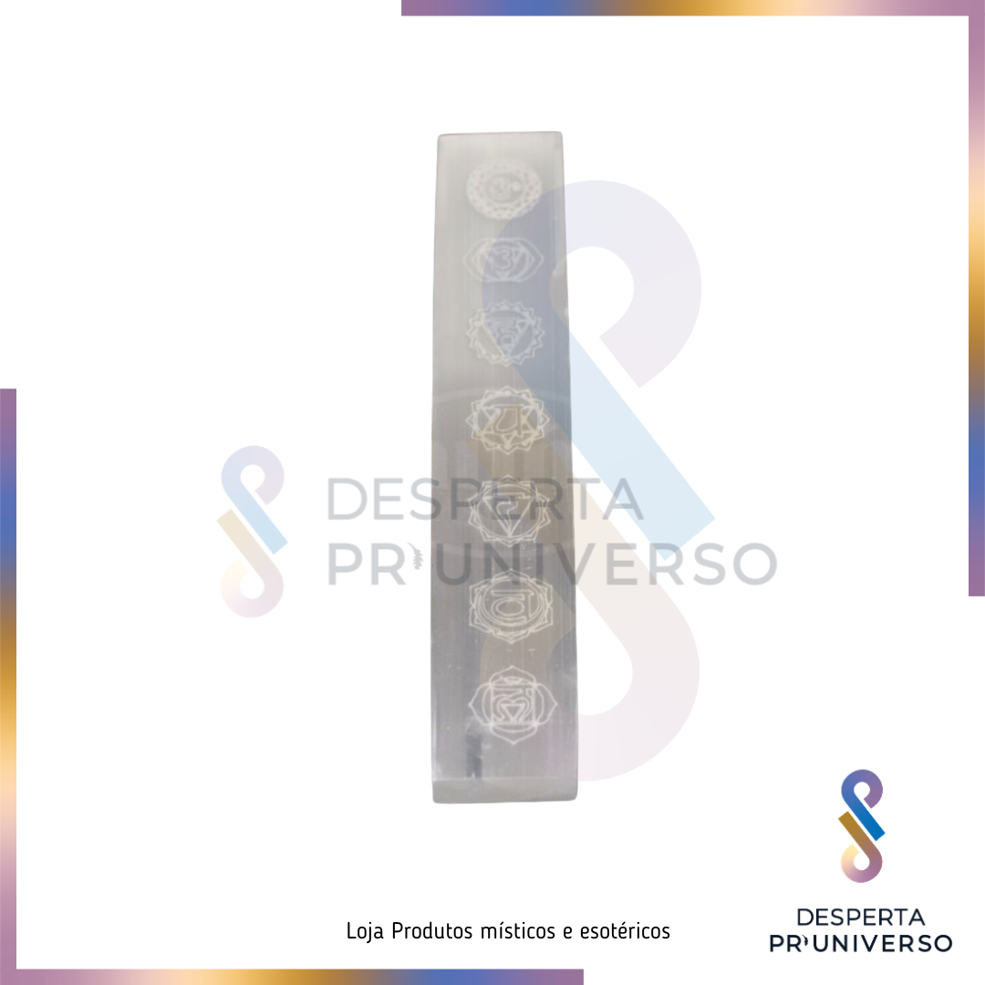 Selenita Placa 7 Chakras 20x4cm