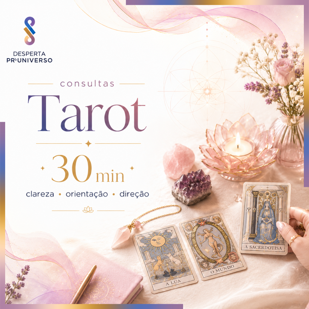 Leitura de Oráculo e Tarot — 30 min