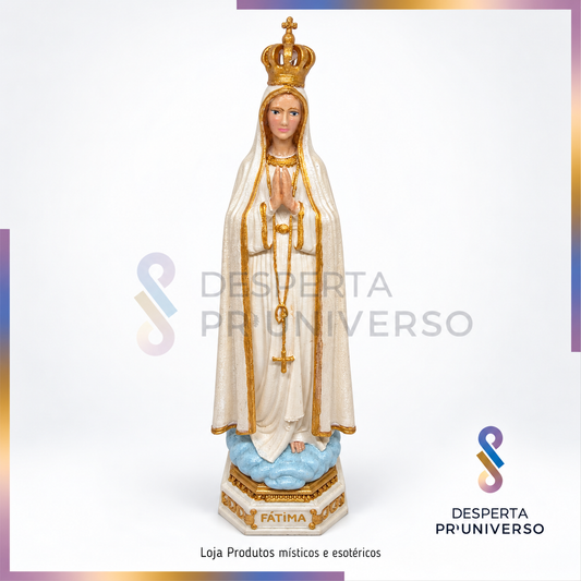 Nossa Senhora de Fátima 3D | Pintada à Mão | 22 cm