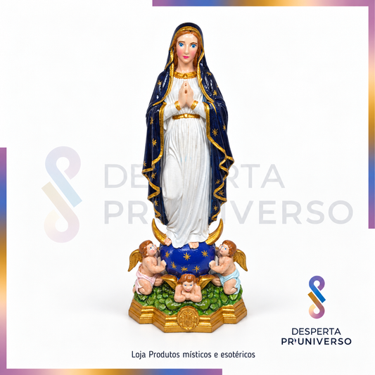Nossa Senhora da Conceição 3D | Pintada à Mão | 20 cm