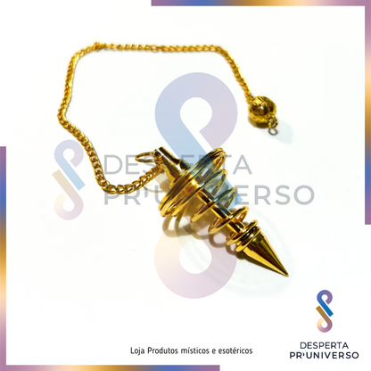 Pendulo de Metal Dourado