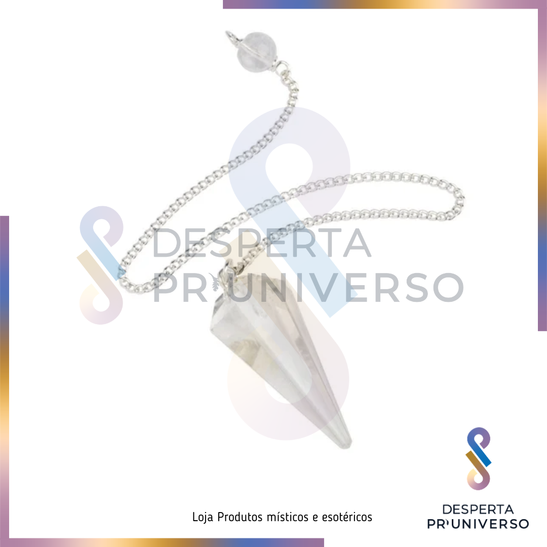 Pêndulo Facetado Cristal Rocha