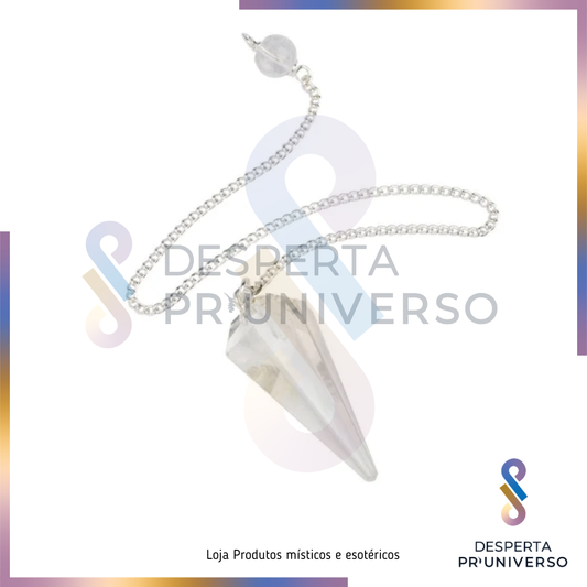 Pêndulo Facetado Cristal Rocha