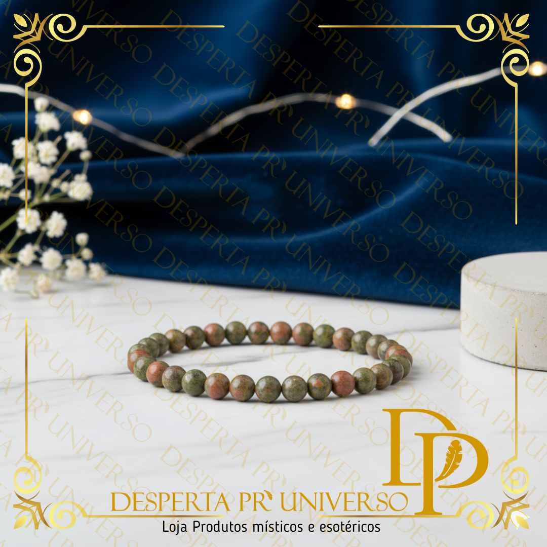 Pulseira de Unakita – Cura Emocional, Equilíbrio e Renovação