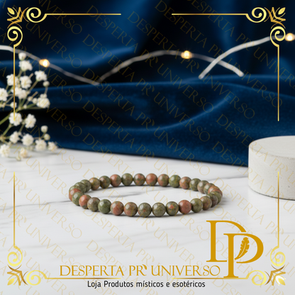 Pulseira de Unakita – Cura Emocional, Equilíbrio e Renovação