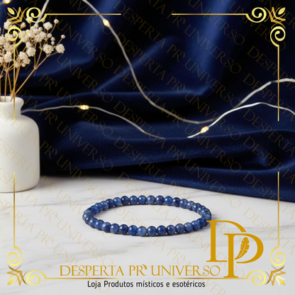 Pulseira de Cianite Azul 4mm – Proteção, Verdade e Alinhamento Espiritual