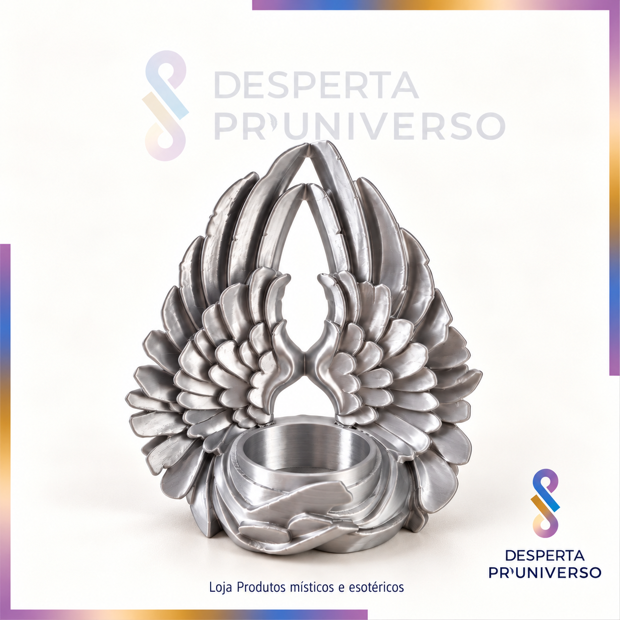 Suporte de Vela Tealight | Asas de Anjo 3D