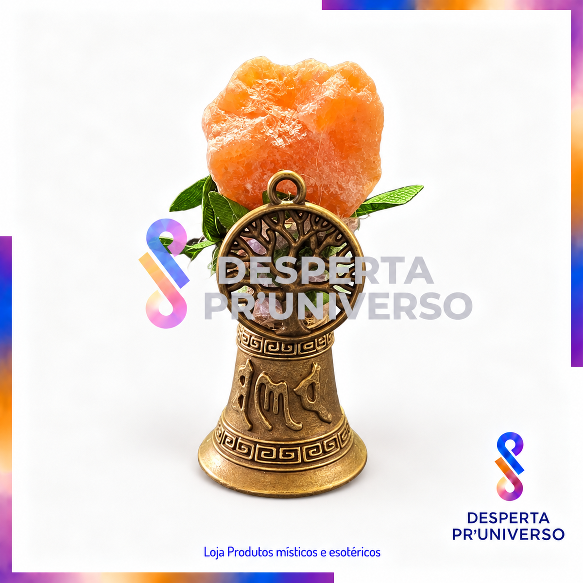 Sino de Limpeza com Cristal | Árvore da Vida