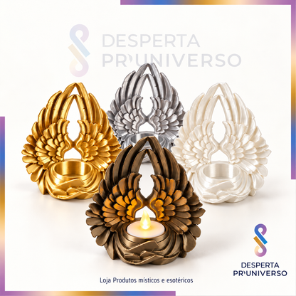 Suporte de Vela Tealight | Asas de Anjo 3D