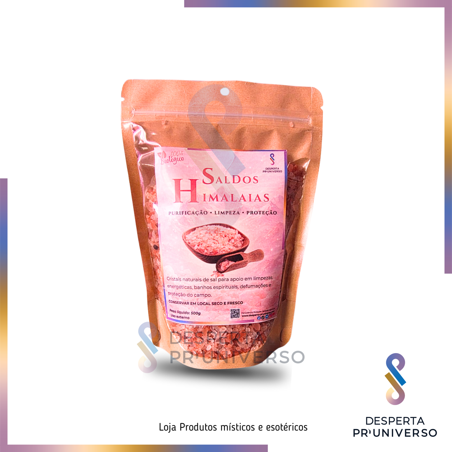 Sal dos Himalaias (500 g) — Purificação, Limpeza e Proteção