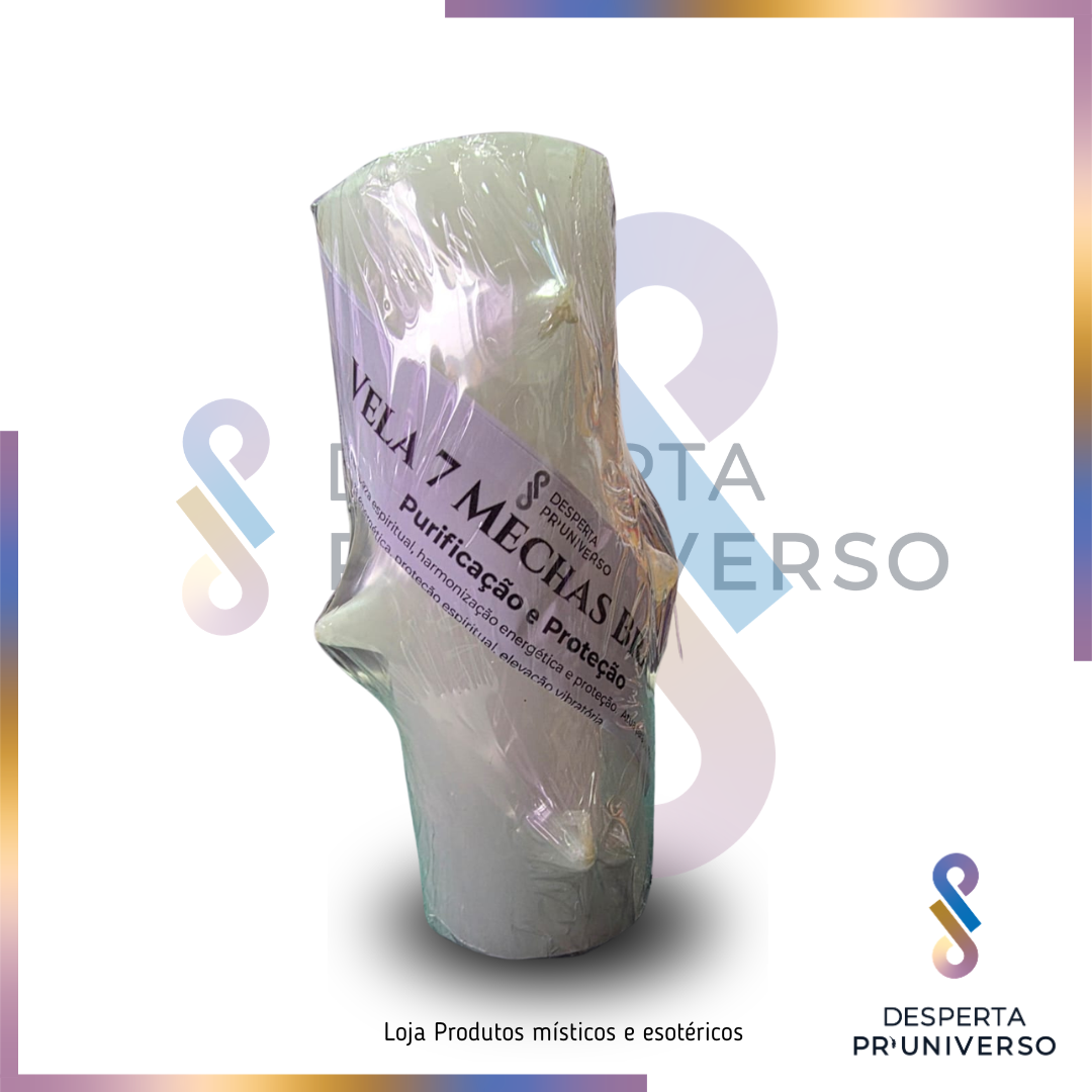 Velão de 7 Mechas Branco — Purificação, Proteção e Elevação Espiritual