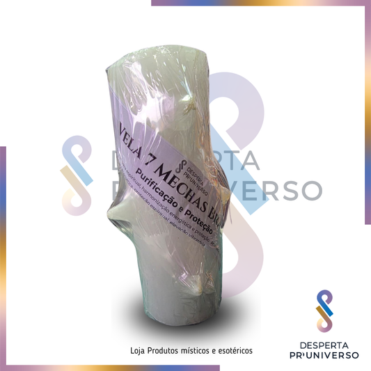 Velão de 7 Mechas Branco — Purificação, Proteção e Elevação Espiritual