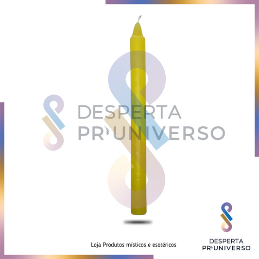 Velas Palito Amarelas | Tamanho 20 cm x 20 mm