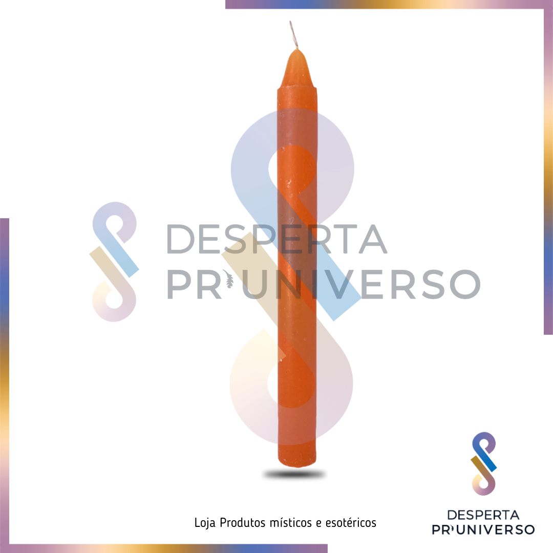 Velas Palito Laranja | Tamanho 20 cm x 20 mm
