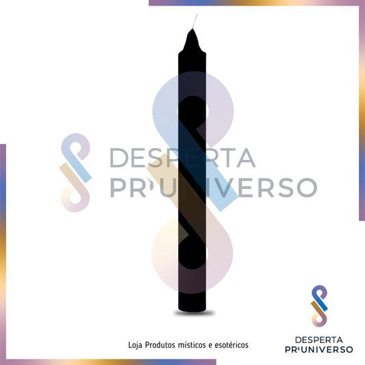 Velas Palito Pretas | Tamanho 20 cm x 20 mm